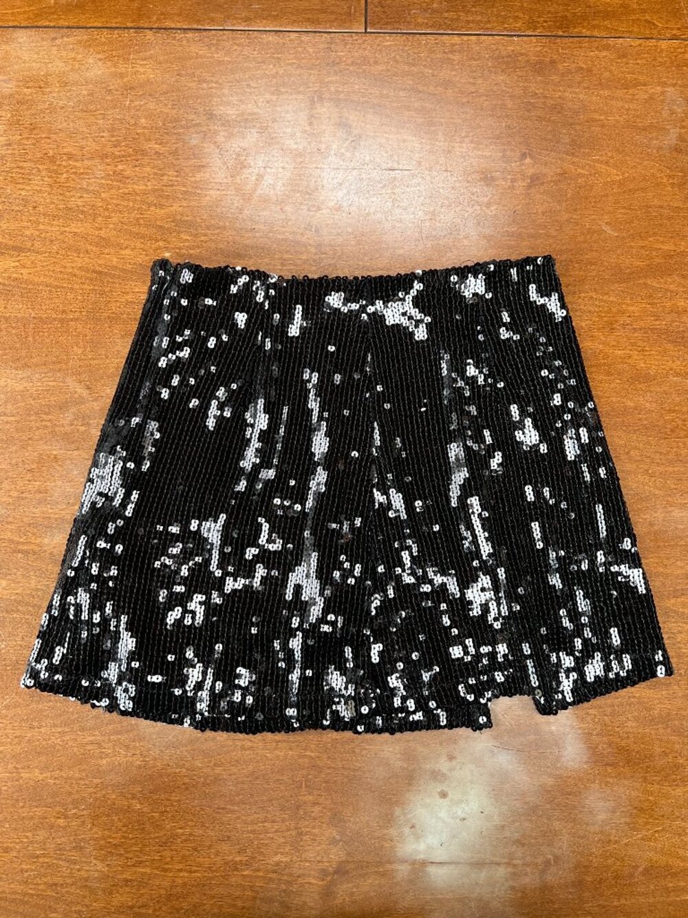 ASOS DESIGN sequin mini skirt in black